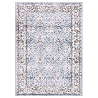 Non Slip Large Area Rug Machine Washable Oriental Low Pile Carpet for Living Room Dining