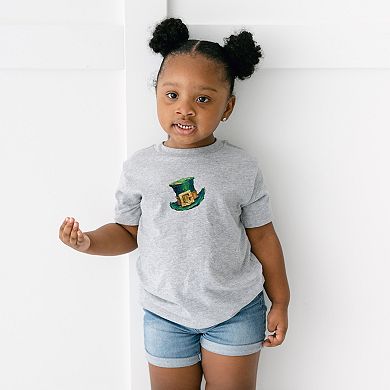 Leprechaun Hat Paint Print - Toddler Short Sleeve Graphic T-Shirt