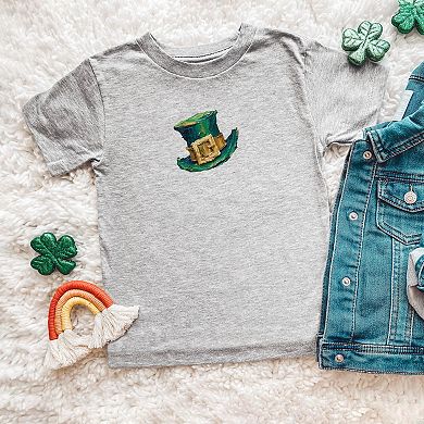 Leprechaun Hat Paint Print - Toddler Short Sleeve Graphic T-Shirt
