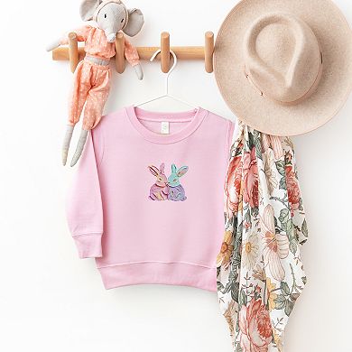 Two Bunnies Paint Print - Toddler Graphic Sweatshirt