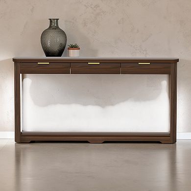 Lufeiya 70" Console Table with Drawers, Slim Sofa Table for Entryway