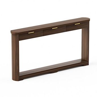 Lufeiya 70" Console Table with Drawers, Slim Sofa Table for Entryway