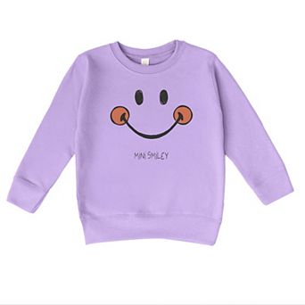 Mini Smiley Smile Outline - Toddler Graphic Sweatshirt