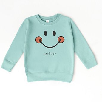 Mini Smiley Smile Outline - Toddler Graphic Sweatshirt