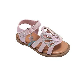 bebe Toddler Girls Strappy Sandals with Rhinestones