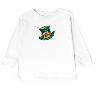 Leprechaun Hat Paint Print - Toddler Long Sleeve Graphic Tee