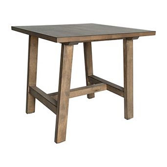 Flash Furniture Solid Wood Farmhouse Trestle Style End Table