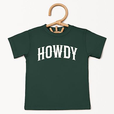 Howdy Arched Puff - Toddler Short Sleeve Graphic T-Shirt