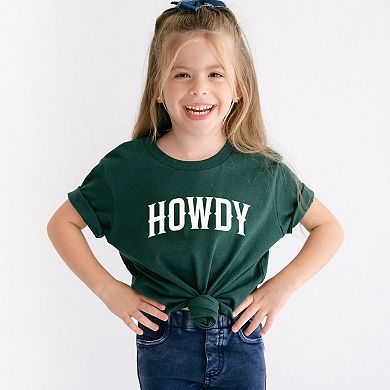 Howdy Arched Puff - Toddler Short Sleeve Graphic T-Shirt