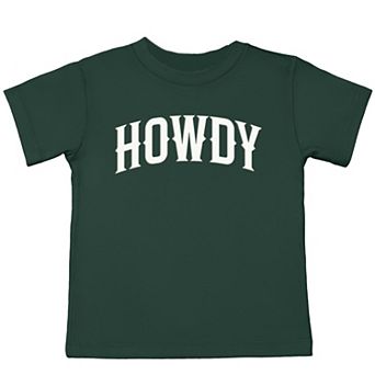 Howdy Arched Puff - Toddler Short Sleeve Graphic T-Shirt
