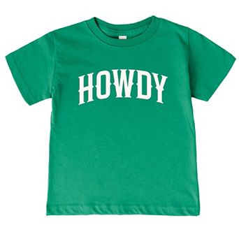 Howdy Arched Puff - Toddler Short Sleeve Graphic T-Shirt