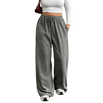 Women's Drawstring Waist Wide Leg Sweatpants Casual Loose-Fit Lounge Pants