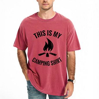 This Is My Camping Shirt - Men's Garment Dyed Graphic T-Shirt