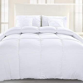 Comforter Duvet Insert, Quilted Comforter with Corner Tabs, Box Stitched Down Alternative Comforters