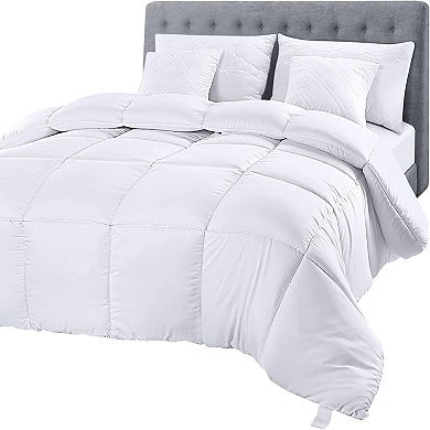 Comforter Duvet Insert, Quilted Comforter with Corner Tabs, Box Stitched Down Alternative Comforters