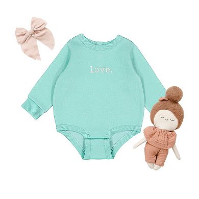 Embroidered Love Typewriter - Infant Fleece BodySuit