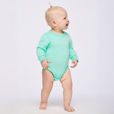 Embroidered Love Typewriter - Infant Fleece BodySuit