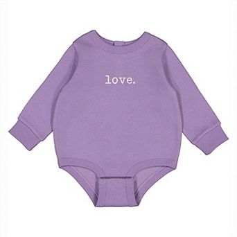 Embroidered Love Typewriter - Infant Fleece BodySuit