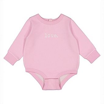 Embroidered Love Typewriter - Infant Fleece BodySuit