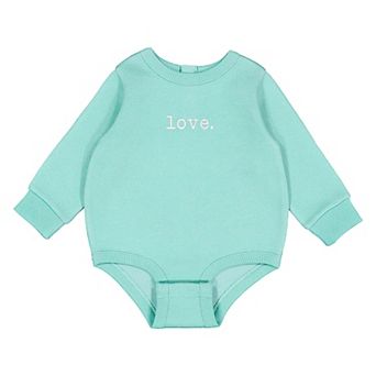 Embroidered Love Typewriter - Infant Fleece BodySuit