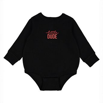 Embroidered Little Dude - Infant Fleece BodySuit