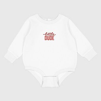 Embroidered Little Dude - Infant Fleece BodySuit