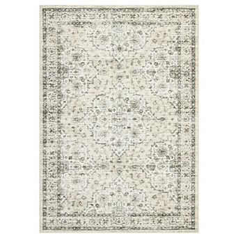Washable Boho Vintage Rugs, Low Pile Soft Bedroom Carpet Mat, Retro Distressed Floor Covers