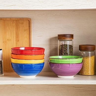 Cereal & Soup Bowls Set of 6 Ceramic, Microwave & Dishwasher Safe