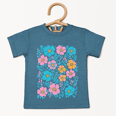 Pastel Floral - Toddler Short Sleeve Graphic T-Shirt