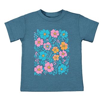 Pastel Floral - Toddler Short Sleeve Graphic T-Shirt