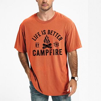 Life Is Better By The Campfire - Men's Garment Dyed Graphic T-Shirt
