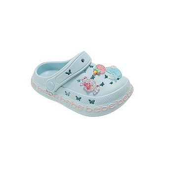 bebe Toddler Girls Clog Sandals with Candy Charms Slip On Shoes
