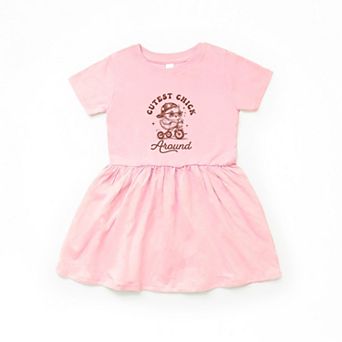 Cutest Chick Around Bike - Toddler Graphic Dress