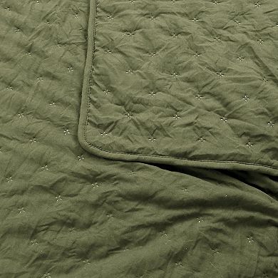Twin Size Quilt Bedding Sets with Pillow Sham,Farmhouse Lightweight Soft Bedspread Coverlet,2 Pieces