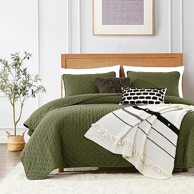 Twin Size Quilt Bedding Sets with Pillow Sham,Farmhouse Lightweight Soft Bedspread Coverlet,2 Pieces