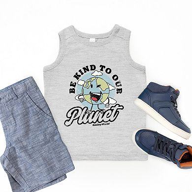 SmileyWorld Be Kind To Our Planet Retro - Youth Tank Top