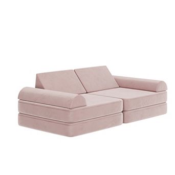 Flash Furniture Soft Foam Modular Kids Play Couch with 6 Sectional Sofa Pieces