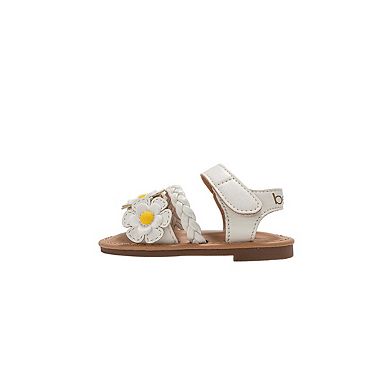 bebe Toddler Girls Strappy Sandals with Floral Applique