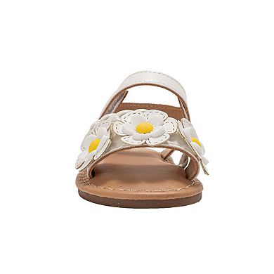 bebe Toddler Girls Strappy Sandals with Floral Applique
