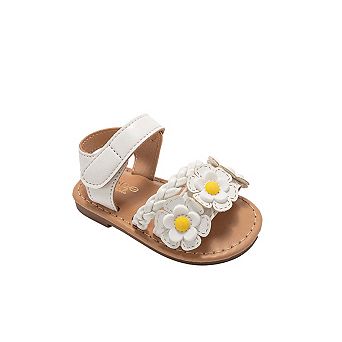 bebe Toddler Girls Strappy Sandals with Floral Applique