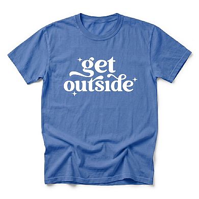 Get Outside Stars - Men's Garment Dyed Graphic T-Shirt