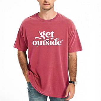 Get Outside Stars - Men's Garment Dyed Graphic T-Shirt