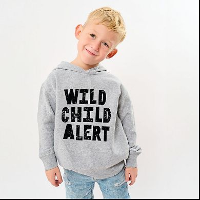 Wild Child Alert Distressed - Toddler Hoodie