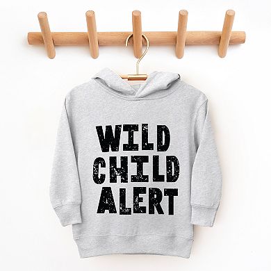 Wild Child Alert Distressed - Toddler Hoodie