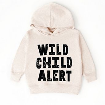 Wild Child Alert Distressed - Toddler Hoodie