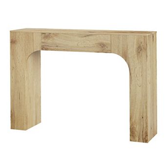 Slim Farmhouse Console Table for Living Room Narrow Wooden Entryway Table, Rustic Oak Accent