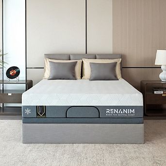 Renanim 12" Medium Memory Mattress, Cooling Gel Memory Foam, Bed in a Box