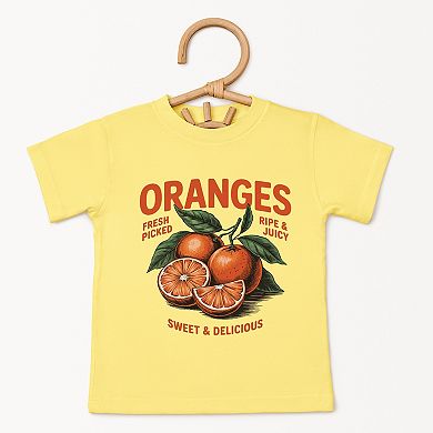 Fresh Picked Oranges Vintage - Toddler Short Sleeve Graphic T-Shirt