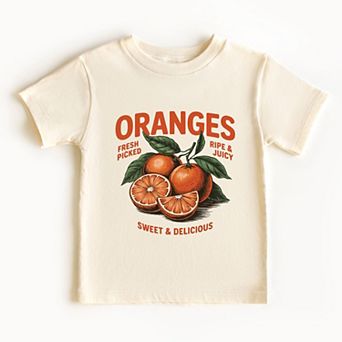 Fresh Picked Oranges Vintage - Toddler Short Sleeve Graphic T-Shirt