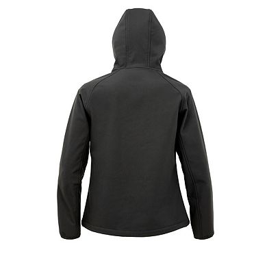 Result Genuine Womens/Ladies Hooded 3 Layer Soft Shell Jacket